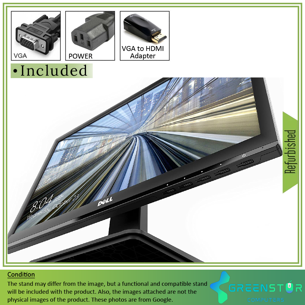 Refurbished(Good) - Dell D2015H 19.5" Widescreen 1920x1080 FHD LED Backlight IPS LCD Monitor | VGA