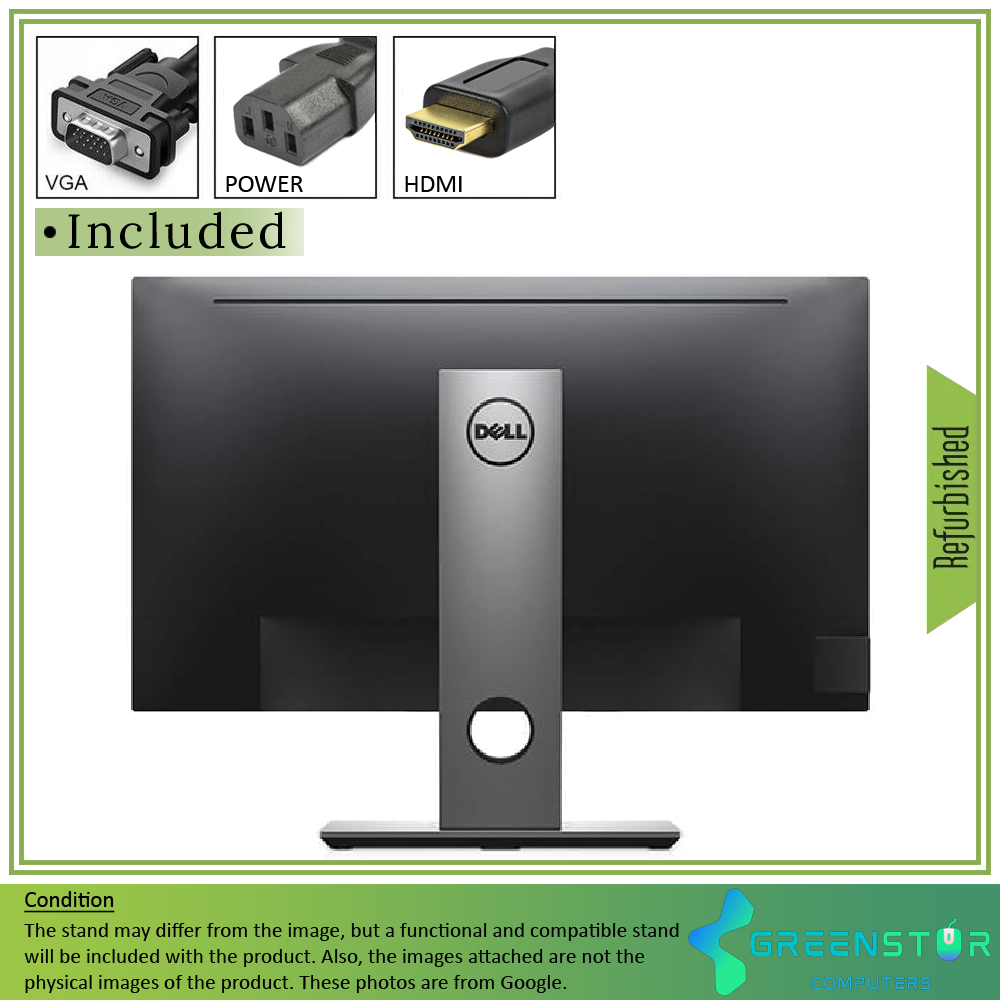 Refurbished(Good) - Dell P2717H 27" Widescreen 1920x1080 FHD LED Backlight LCD IPS Monitor | VGA, HDMI, DisplayPort