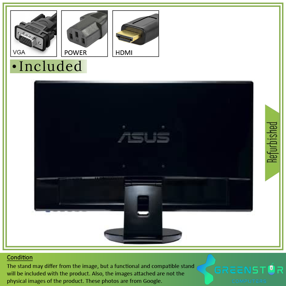 Refurbished(Good) - Asus VE248 24" 1920 x 1080 Widescreen LED Monitor |  HDMI Standard, VGA, Display Port