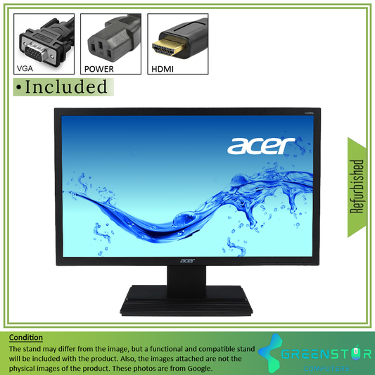 Refurbished(Good)/ B Grade  - Acer V6 Series V226HQL 21.5" Widescreen 1920x1080 FHD LED backlight LCD TN Flat Panel Monitor | VGA, DVI, HDMI