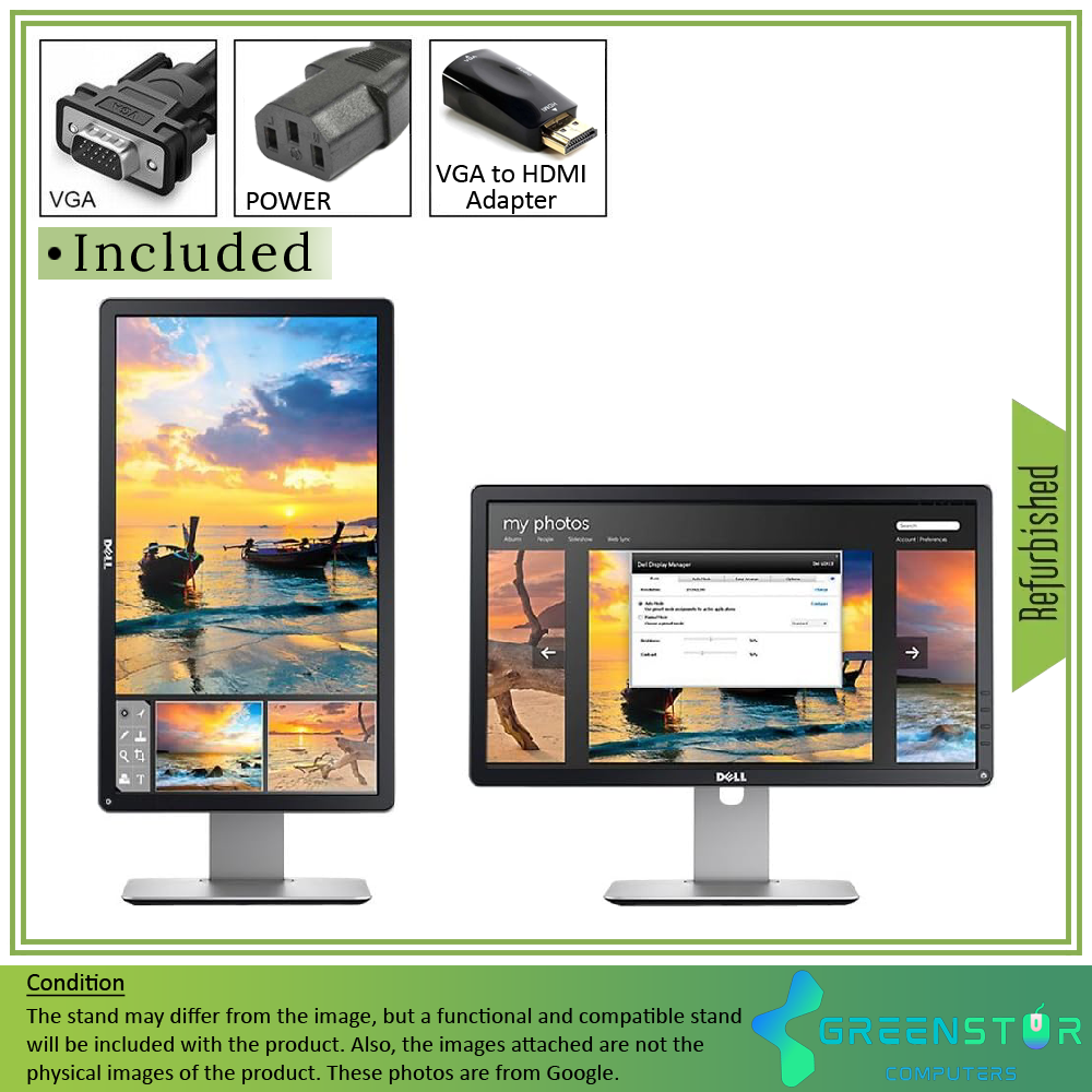 Refurbished(Good) - Dell P2014H 19.5" Widescreen 1600x900 HD+ LED Backlight IPS LCD Monitor