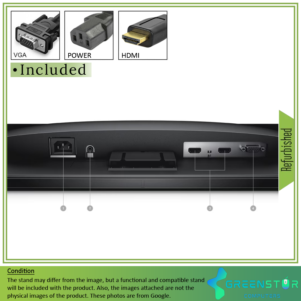 Refurbished(Good) - Dell SE2417HGX 23.6" Widescreen 1920x1080 FHD FreeSync LED Backlight LCD TN Panel Monitor | VGA, HDMI