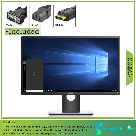 Refurbished(Good) - Dell P2317H 23″ Widescreen 1920X1080 FHD LED-Lit IPS LED Monitor | DisplayPort, HDMI Standard, USB 3.0, VGA
