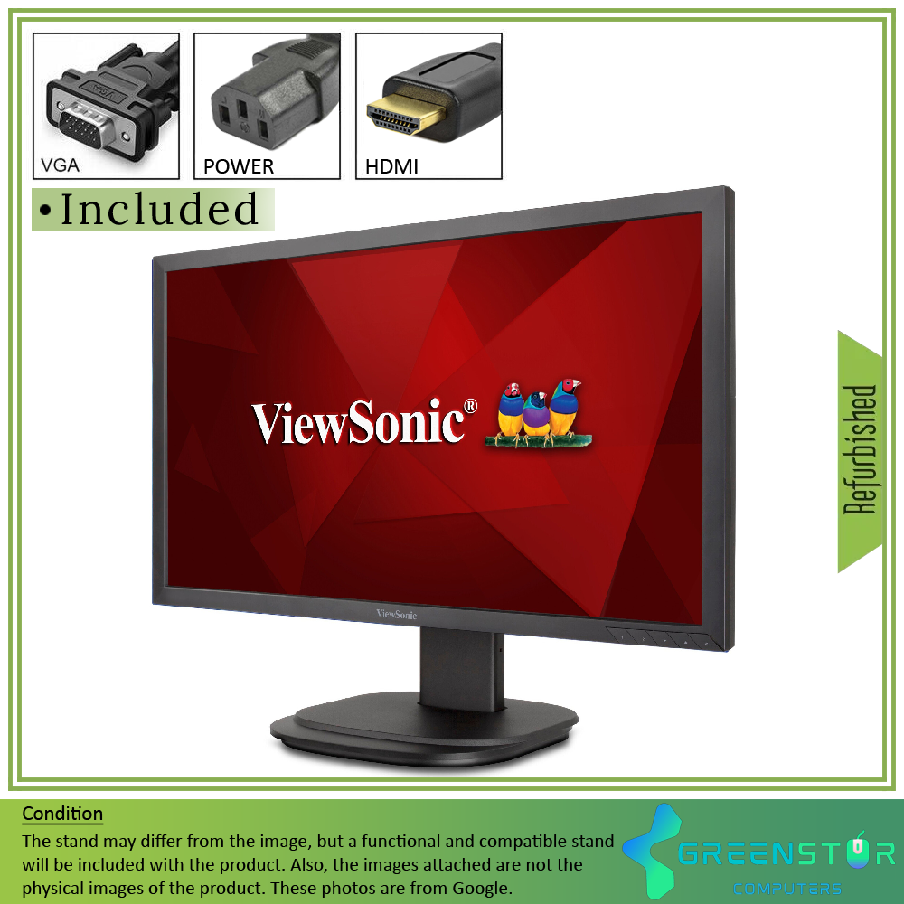 Refurbished(Good) - Viewsonic VG2439SMH 24" Widescreen 1920x1080 FHD LED backlight LCD Business Monitor | VGA, HDMI Standard, DisplayPort