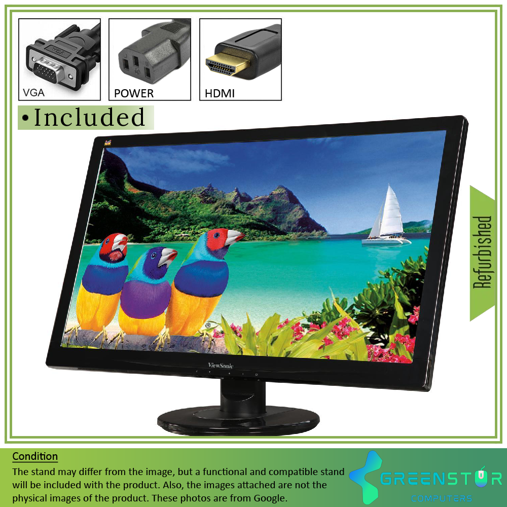 Refurbished(Good) - ViewSonic VA2446MH 24" Widescreen 1920x1080 LED Backlit LCD TN Monitor