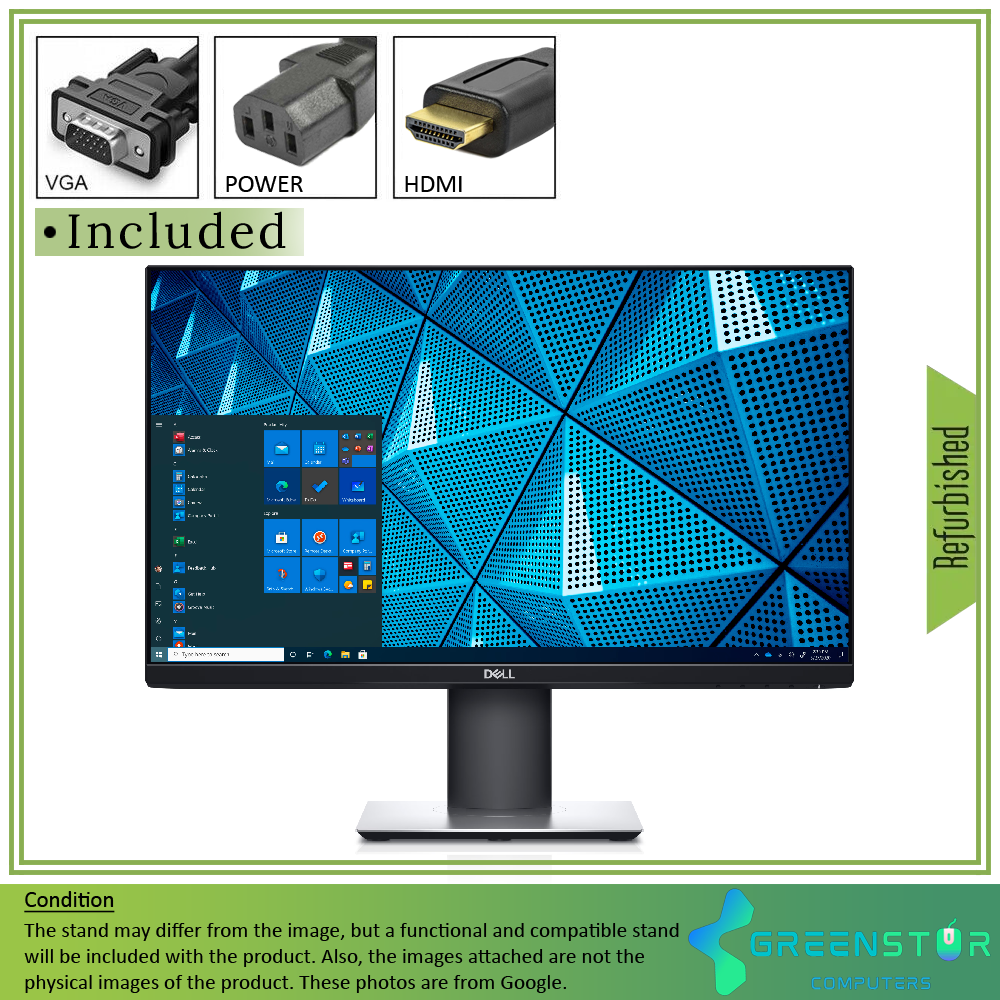 Refurbished(Good) - Dell P Series P2319H 23" Widescreen 1920x1080 FHD Ultrathin Bezel LED Backlight LCD IPS Panel Monitor | VGA, HDMI Standard, DisplayPort