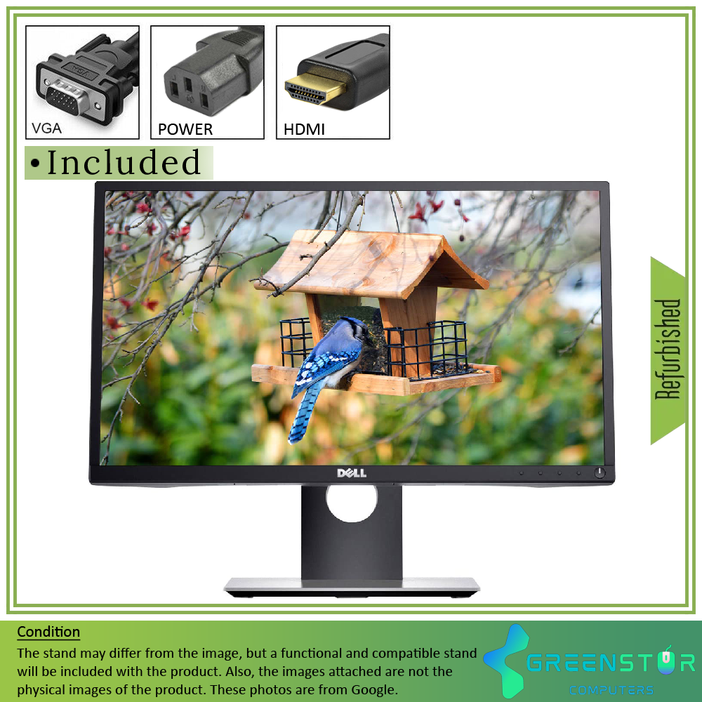 Refurbished(Good) - Dell Professional P2017H 20" Widescreen 1600X900 HD+ LED Backlight LCD IPS Panel Monitor | VGA , DisplayPort, HDMI Standard