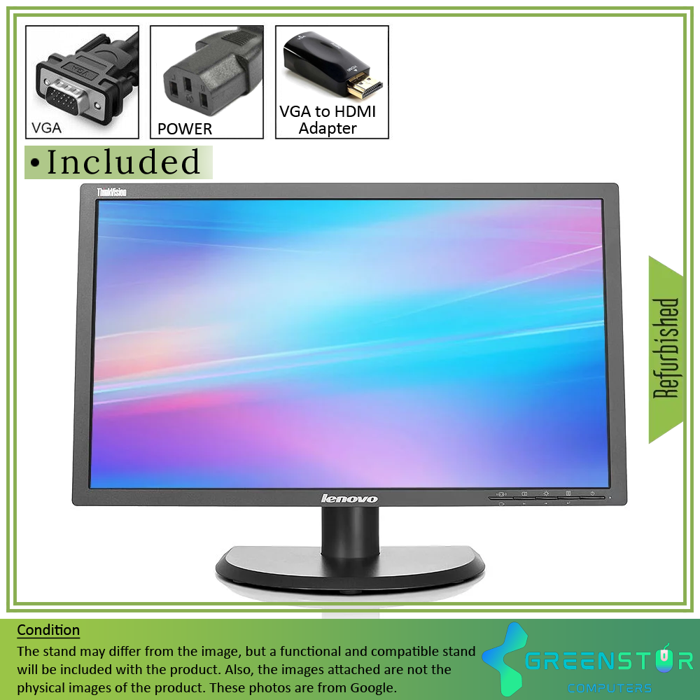 Refurbished(Good) - Lenovo ThinkVision LT2323pwA 23" Wide 1920x1080 FHD LED Backlit LCD IPS Monitor