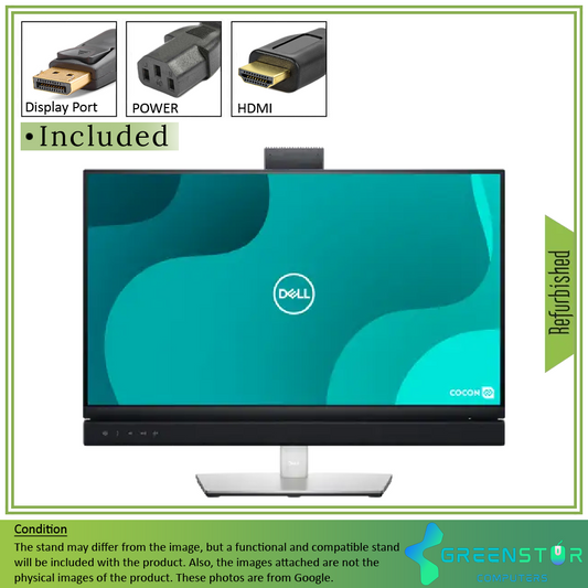 Refurbished(Good) - Dell C Series C2422HE 24" Widescreen 1920x1080 FHD Video Conferencing LED backlight LCD IPS Monitor | HDMI Standard, DisplayPort