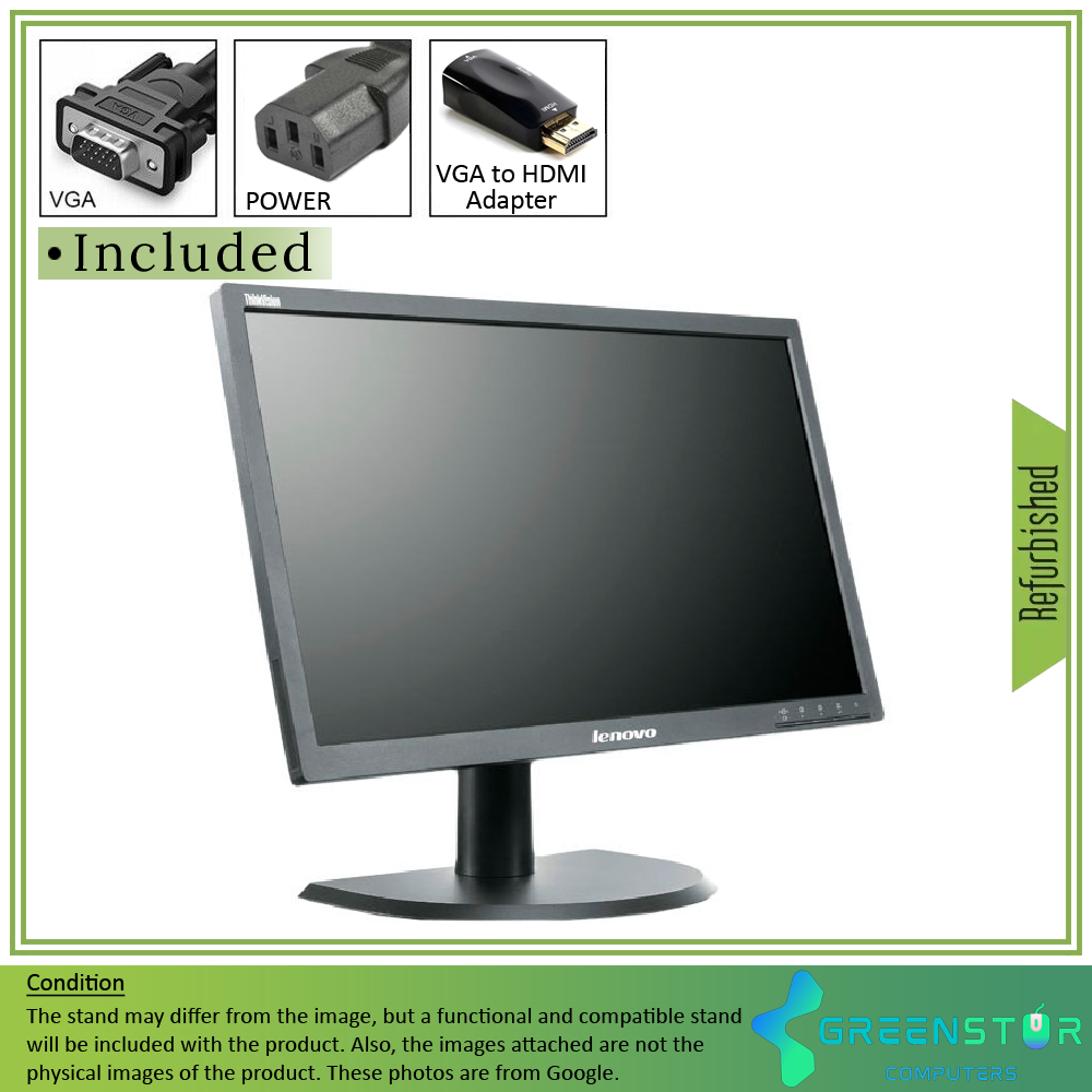 Refurbished(Good) - Lenovo ThinkVision E2223WA 22-inch 1920x1080 Full HD Backlit LCD Monitor