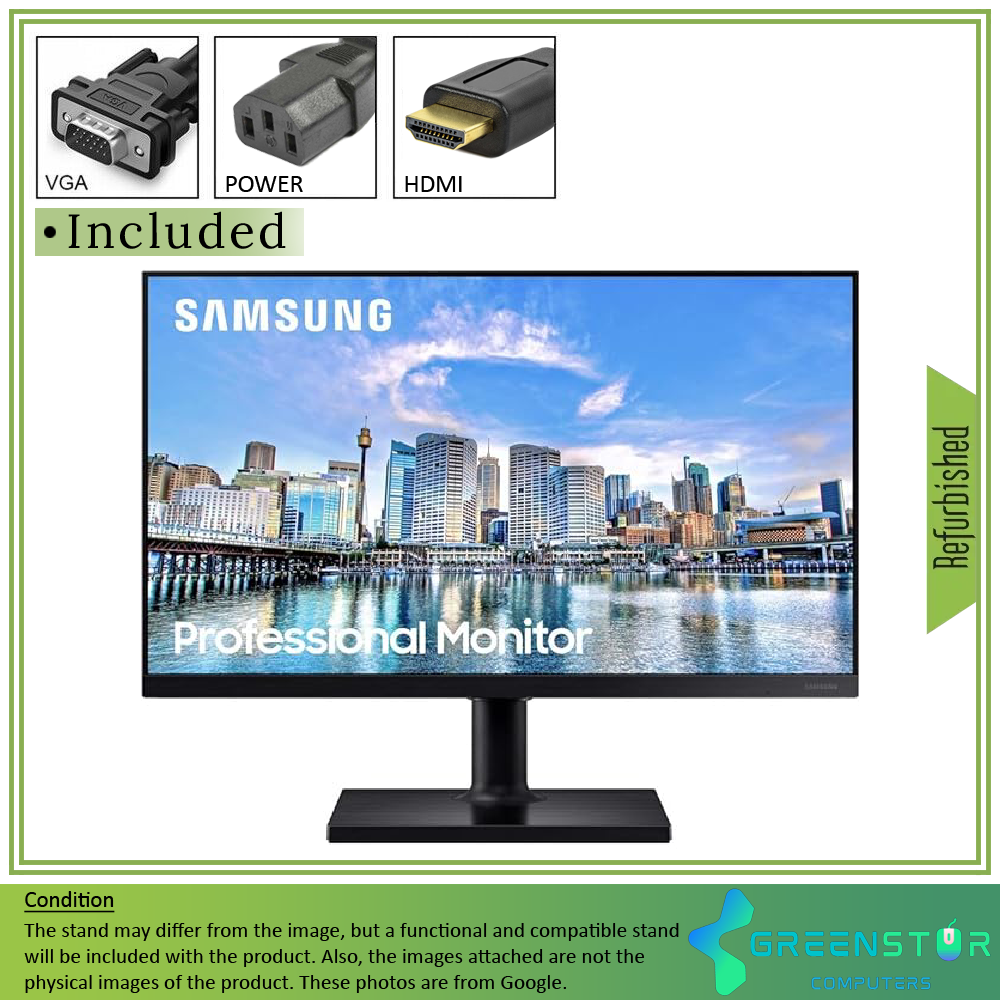 Refurbished(Good) - Samsung SR650 Series LS24R650FDNXZA 24” Wide 1920x1080 FHD LED Backlit Bezel-Less IPS Monitor | VGA, HDMI, DisplayPort
