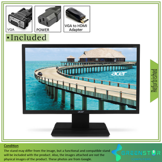 Refurbished(Good) - Acer V276HL 27" Widescreen 1920x1080 Full HD LED Backlight LCD VA Monitor | VGA-D, DVI-D