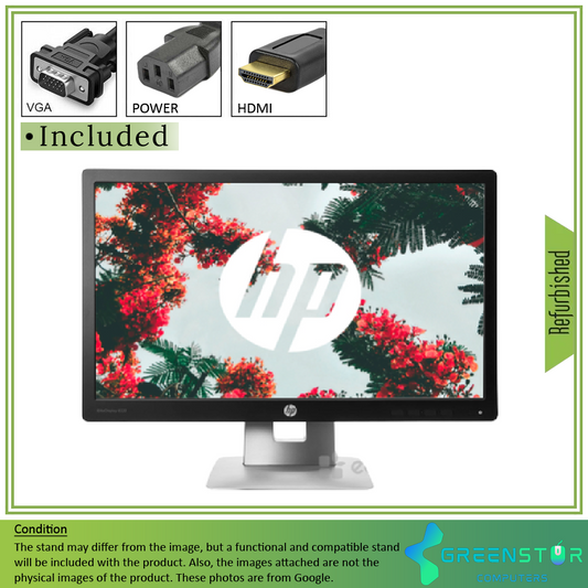 Refurbished(Good) - HP EliteDisplay E222 21.5" Widescreen 1920x1080 FHD LED Backlight LCD IPS Monitor
