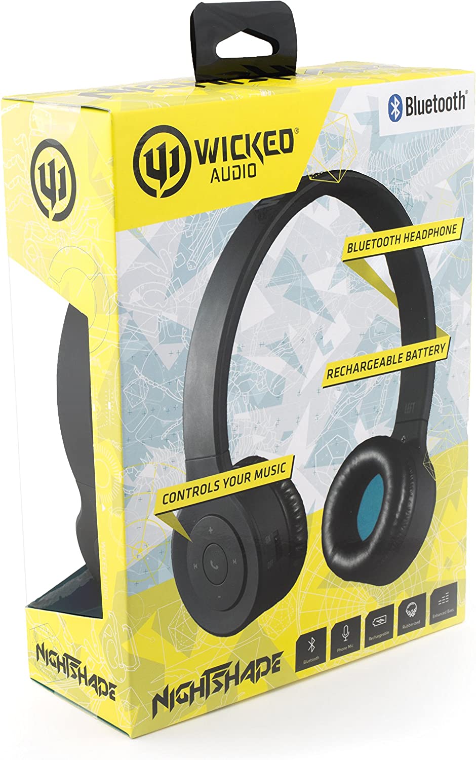 Wicked Audio WIBT550 Nightshade Bluetooth Headphone